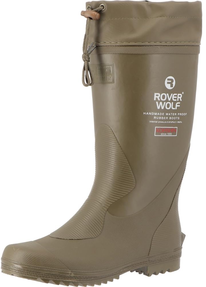 

Rain Rain Rain Rubber Sweat Cover Rover Wolf 2E [Koushin Rubber] Boots, Shoes, Boots, Boots, Absorbent, Included, G-3718 B0273BZ, Men s, Olive, 24.5 оливковый