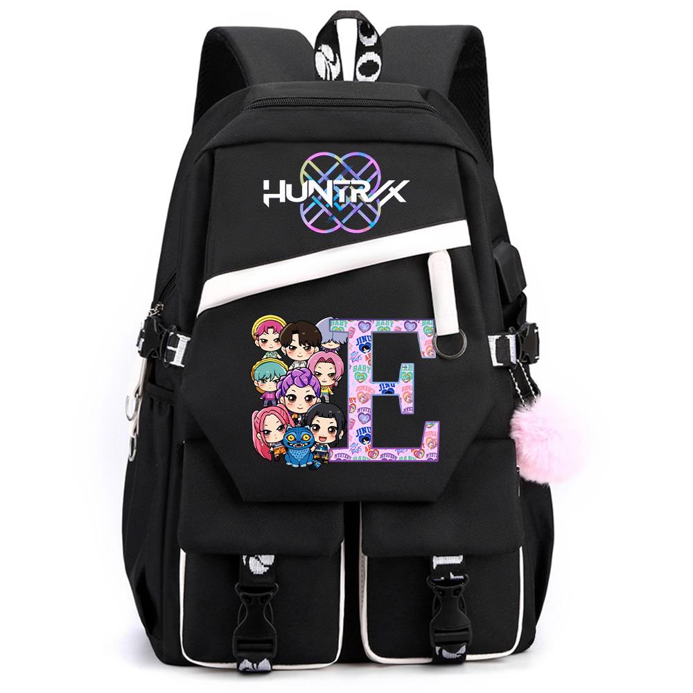 26 Liter Angielski K-pop Demon Hunters Nadrukowany Plecak o Dużej Pojemności dla Nastolatka Ucznia Dziewczyny Chłopca Torba Szkolna Torba na Książki Kobiety Wodoodporna Torba Podróżna