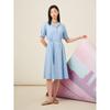 Binpolleidiseu Nylon Blend Short Sleeve Dress Sky Blue (Bf5471C05Q)