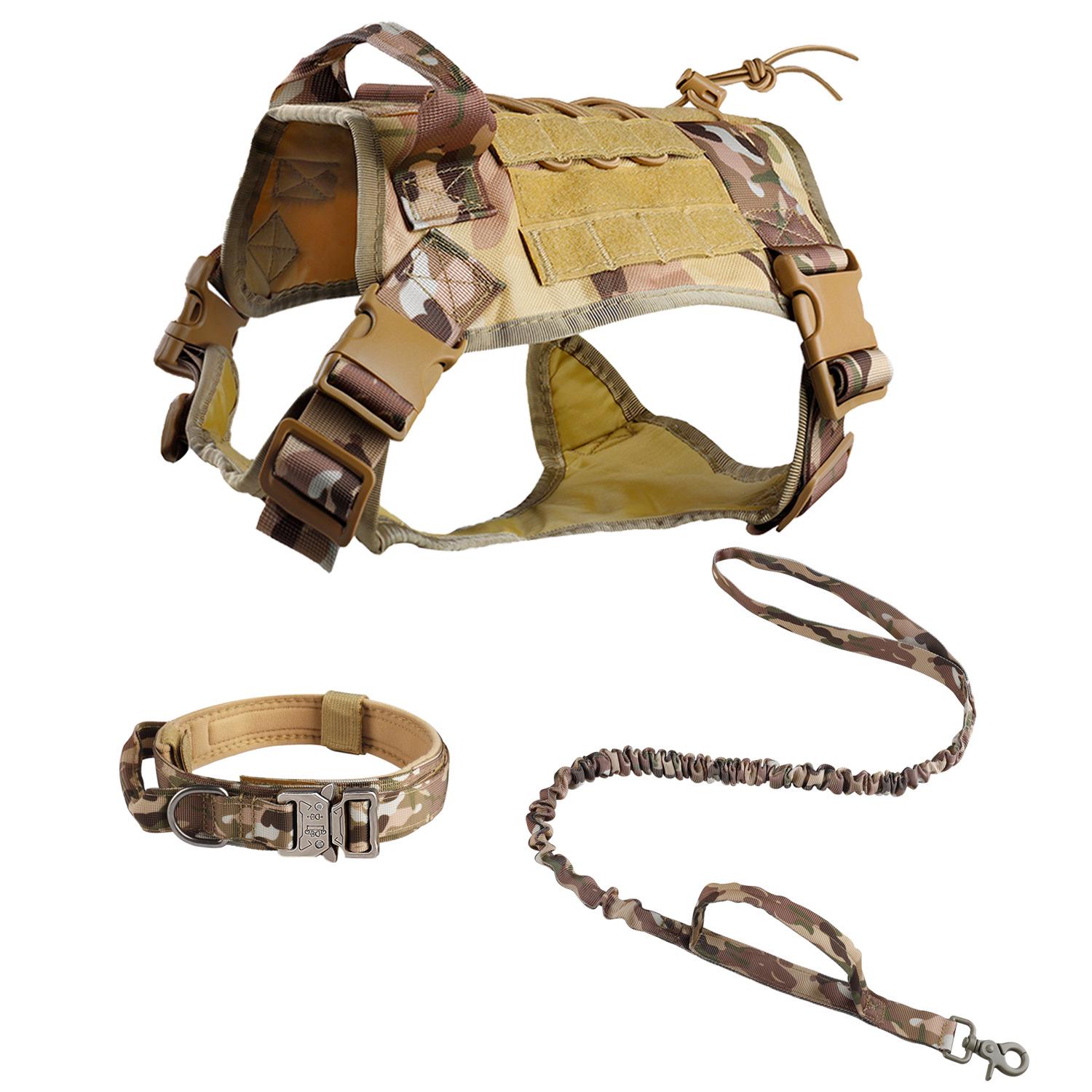 

Жилет для тактических собак Cross-Border Camouflage - нейлоновая шлейка для дрессировки средних и крупных собак XL (35-45KG)