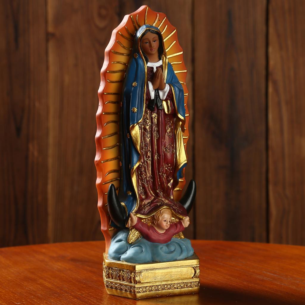 8'' Virgin Mary Religious Figurine Christian Sculpture Home Decoration Gifts