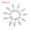 50 Pcs Stainless Steel Fishing Hanging Snap Barrel Swivel Fast Lock Connector Line Tackle Portable Durable High Quality