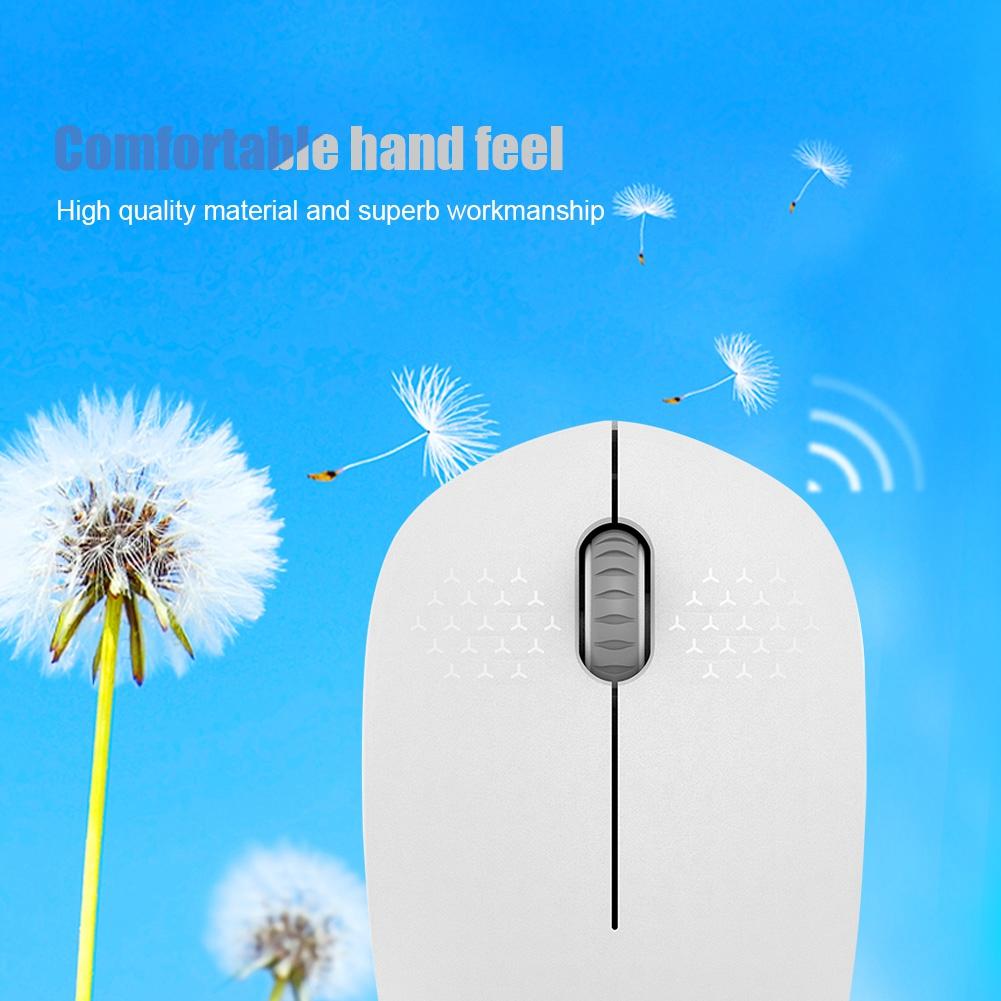 I210 Wireless Mouse Desktop Laptop 2.4G 3Key 3D 1600 DPI Power Saving Mouse (Black)