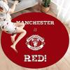 Manchester United F Round Area Rug,Carpet Rug for Living Room Bedroom Sofa Playroom Decor,Non-slip Floor Mat