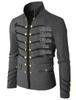 Solid Color Men's Embroidered Button-Up Jacket Cardigan - In Stock