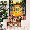 Sun Skull Mushroom Tapestry Psychedelic Hippie Rock Music Wall Hanging Bedroom Dorm Bar Decor