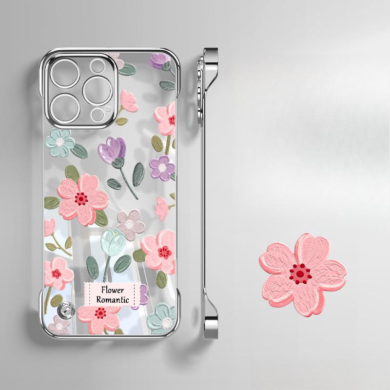 

Подставка для цветов масляной живописи Подходит для чехла для мобильного телефона Apple 16 Promax Oppo Гальванопокрытие Без рамки 15 Высококлассное ощущение 13 Прозрачный Redmi K40/K40 Pro