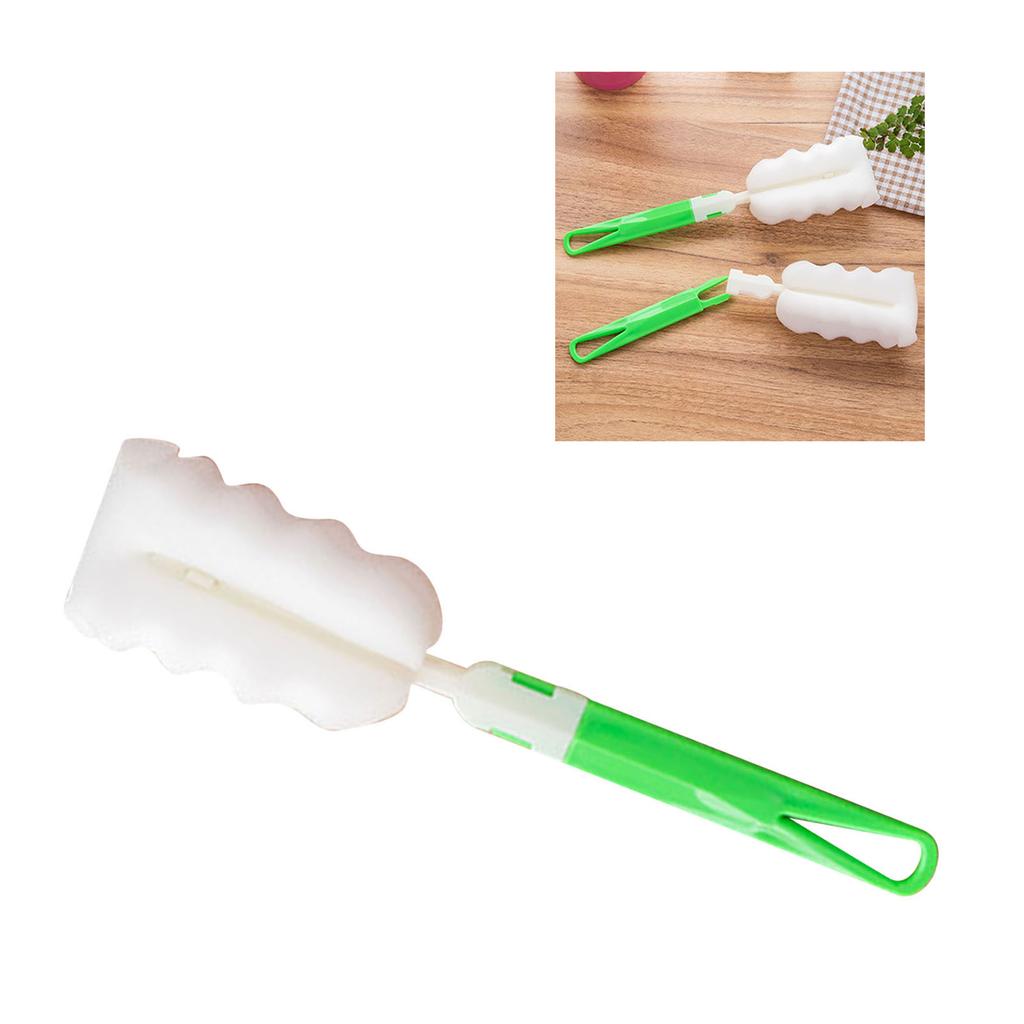 Spazzola per Bottiglie Spugna Spazzola per Tazze Testa della Spazzola Staccabile Manico Spazzola Pulizia Borraccia per Biberon Tazza da Vuoto