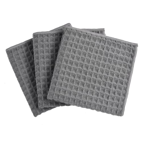 Microfiber Dishcloths, Highly Absorbent, Quick-Drying, for Dishwashing, Wiping Glass, Windows, Mirrors, Kitchen Towels, and Cleaning Supplies, Waffle