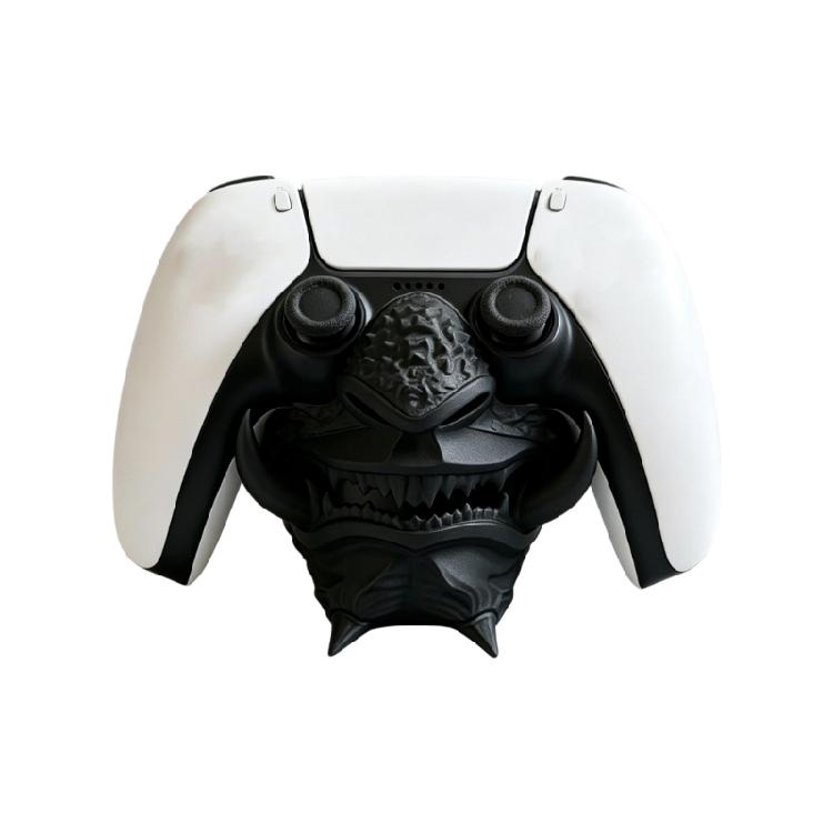Gamepad Storage Stand with Open Single-Body Support, Decorative Teeth and Horns, and No Assembly Required for Desktop Use