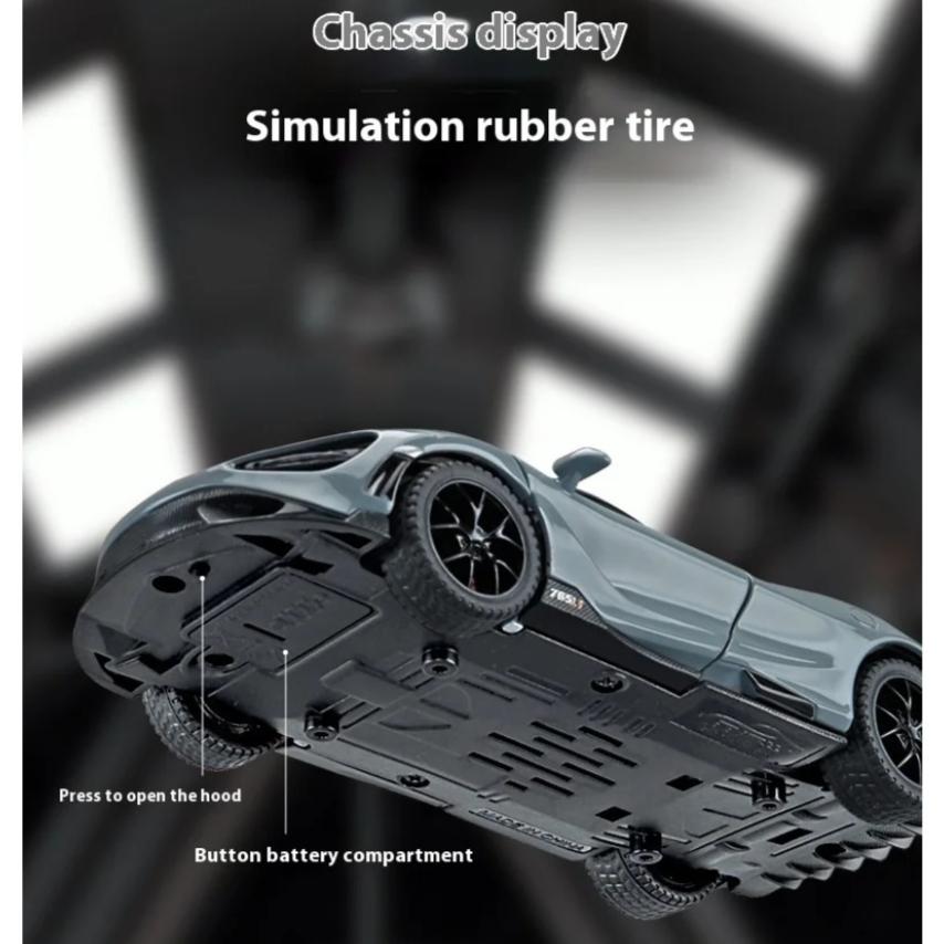 1/32 Scale Mclaren 765LT Supercar Series Metal Alloy Diecast Model Car Library Bookcase Decoration Gifts for Friend Collection Hobby