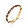 Romantic Enamel Flower Bracelet Vintage Chinese Cloisonne Bracelet  for Women