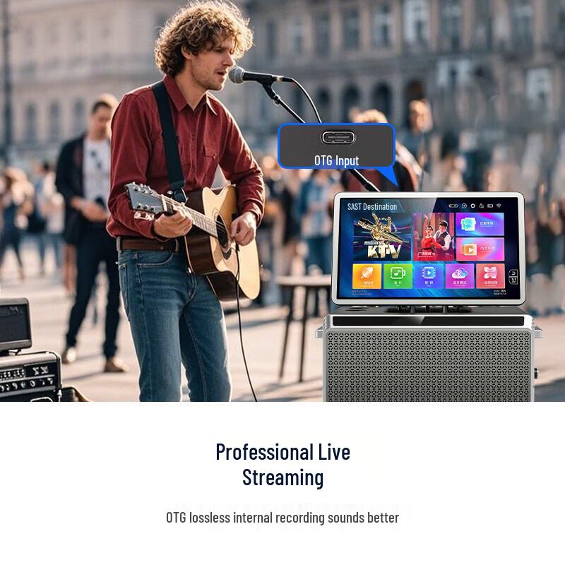 SAST Portable KTV Speaker System with Display CN Plug (adapter Included)