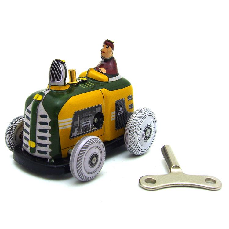 Retro Tractor Tinplate Toy - Nostalgic Handcrafted Decor and Personalized Gifts MS510
