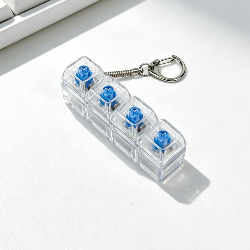 PC3 High Transparency Keycap Keychain: Mechanical Keyboard Decompression Toy