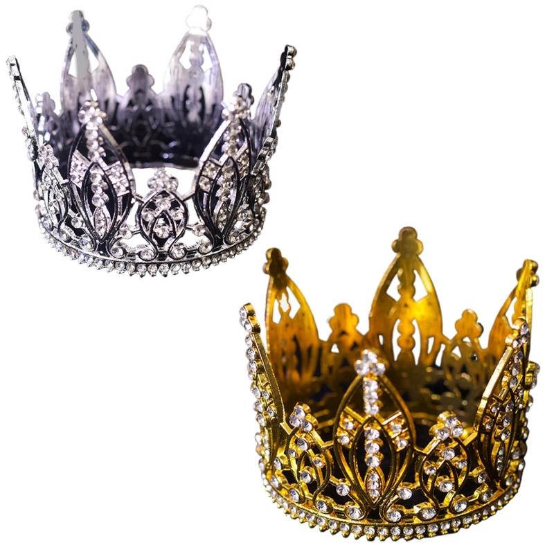 Bühnenauftritte Krönungsstück Schimmernde Strasssteine Kristall-Tiaras Kronen Haarschmuck Bühnenrequisiten Kronen Haarschmuck
