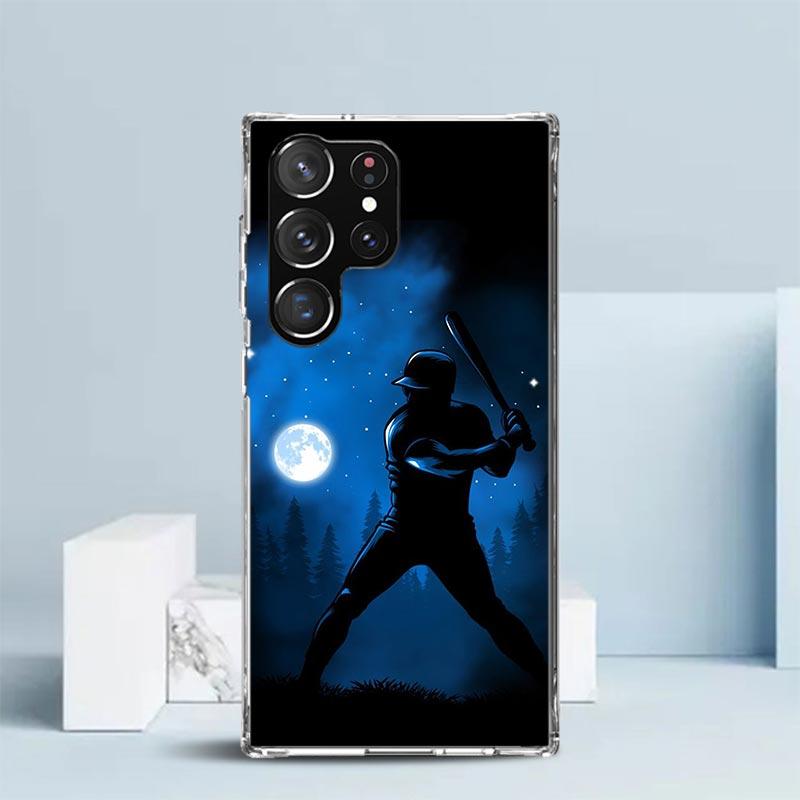 Baseball Sport Phone Case For Samsung Galaxy S24 S25 Edge S26 Ultra S22 S23 Plus S21 + S20 FE Soft TPU Back Cover Galaxy S25 S22