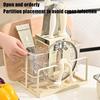 Utensil Organizer Stand Kitchen Silverware Cutter Stand Storage Kitchen Flatware Holder With Drip Tray For Spoon Fork Pot Lid