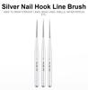 kads 15Pcs Nail Art Liner Brush Set French Lines Stripe Flower Painting Pen Drawing Brush Manicure Tools Silver Color Handle