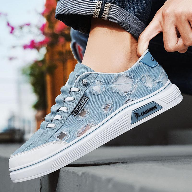 Summer Men Casual Sports Shoes Canvas Retro Breathable Comfortable Anti Slip Thick Platform Outdoor Running Shoes 2026