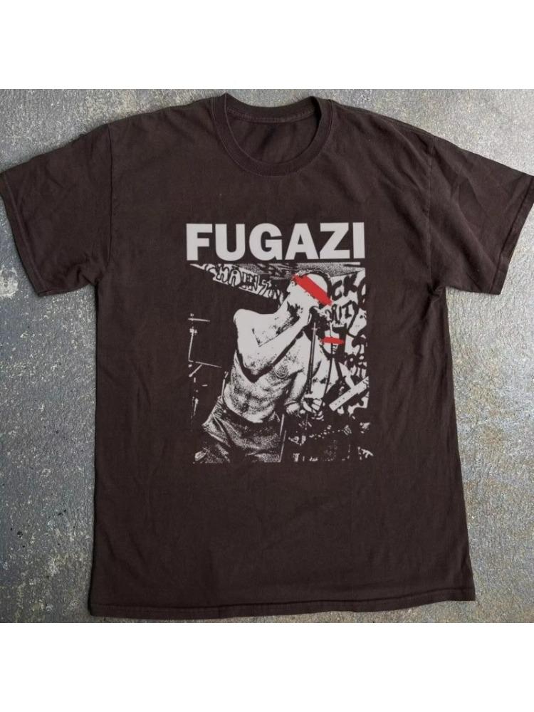 American fashion Unisexs and Womens round neck Tshirt fashion Tshirt FuGazi retro style cotton Tshirt unisex Tshirt L