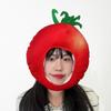 Funny Tomato Headgear – La Tomatina Festival Costume Hat, Cartoon Vegetable Mask for Photo & Performance Props