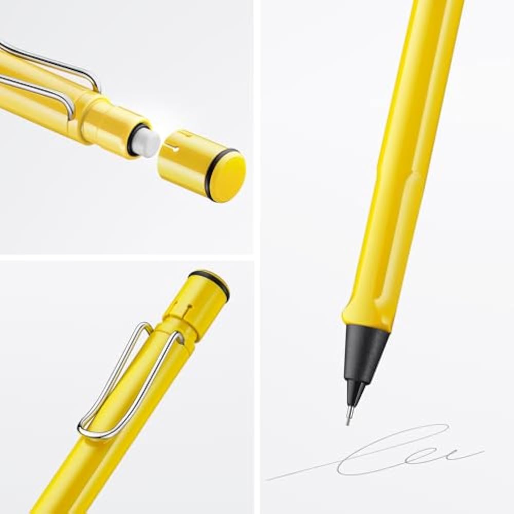 LAMY (Ramy) Safari Yellow Yellow Pencil - Mechanical Pencil with Ergonomic Grip Durable ASA Plast...