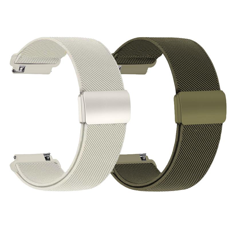1-2PCS 20/22mm Magnetic strap for Samsung Galaxy Watch 7 6 5 4 40/44mm 6Classic 47mm Nylon Loop band for Huawei Watch GT5 Pro 4