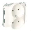 Double Socket Without Grounding BMG2M.01/11 Basic Module White