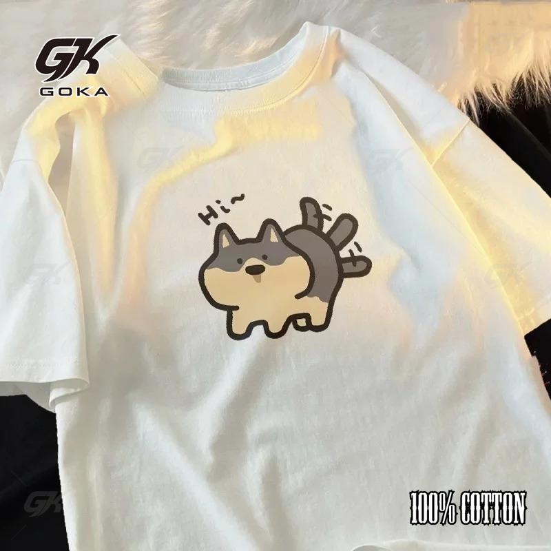 Summer Vintage Cat Pure Cotton Unisex Casual Oversized T Shirt Summer Essentials Soft Cotton Daily Wear 2025 New Tee Top