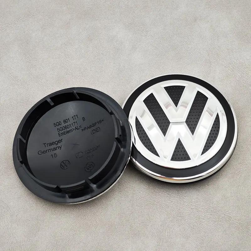 For Volkswagen GoFor VW Volkswagen Jetta MK5 Golf 4Pcs 65mm Car Wheel Center Hub Caps For Volkswagen VW Golf Passat Tiguan Lamando Teramont Cross