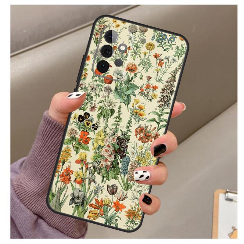 

Чехол-органайзер с цветочным рисунком для Samsung Galaxy A33 A13 A53 A34 A54 A14 A15 A16 A26 A36 A56 A12 A32 A52 A06 A35 A55 Samsung A15