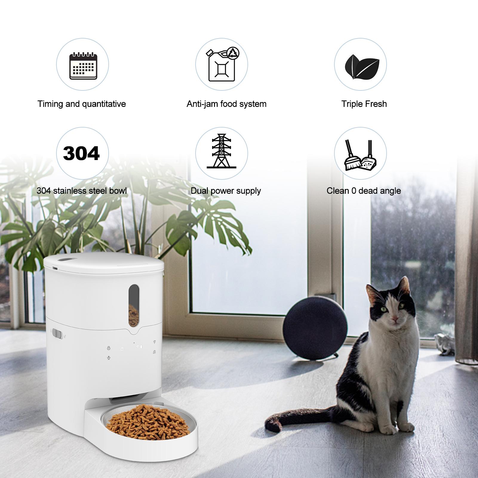 Automatic Cat Feeder Smart Pet Feeder Pet Food Dispenser 3L