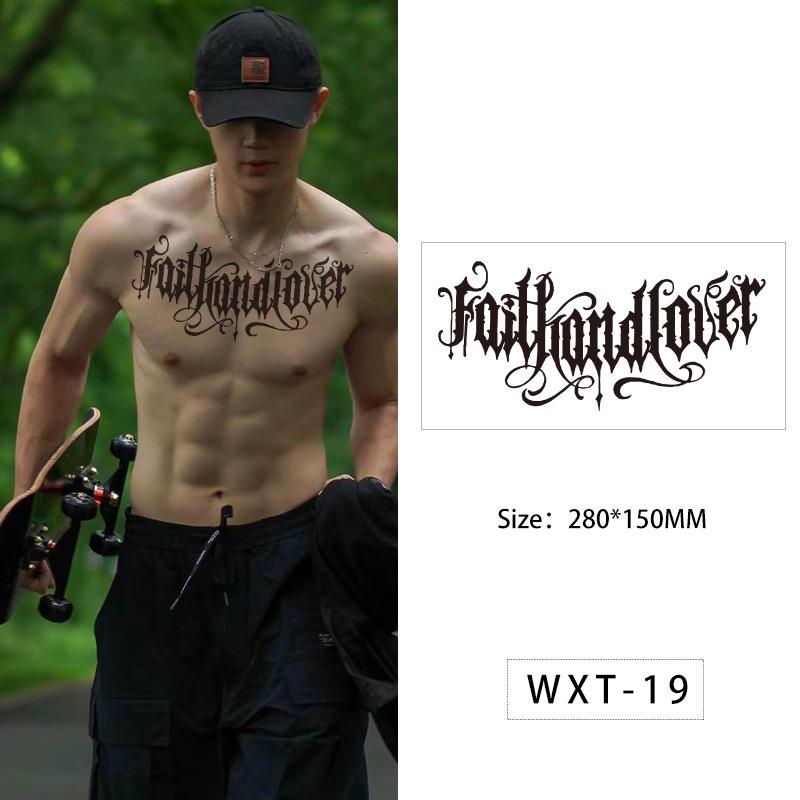 Grands Autocollants de Tatouage Temporaire Imperméables Floraux pour la Poitrine