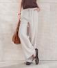 PIGMENT Linen Cut-Out All-Elastic Waist Pants (Kypt2606001)