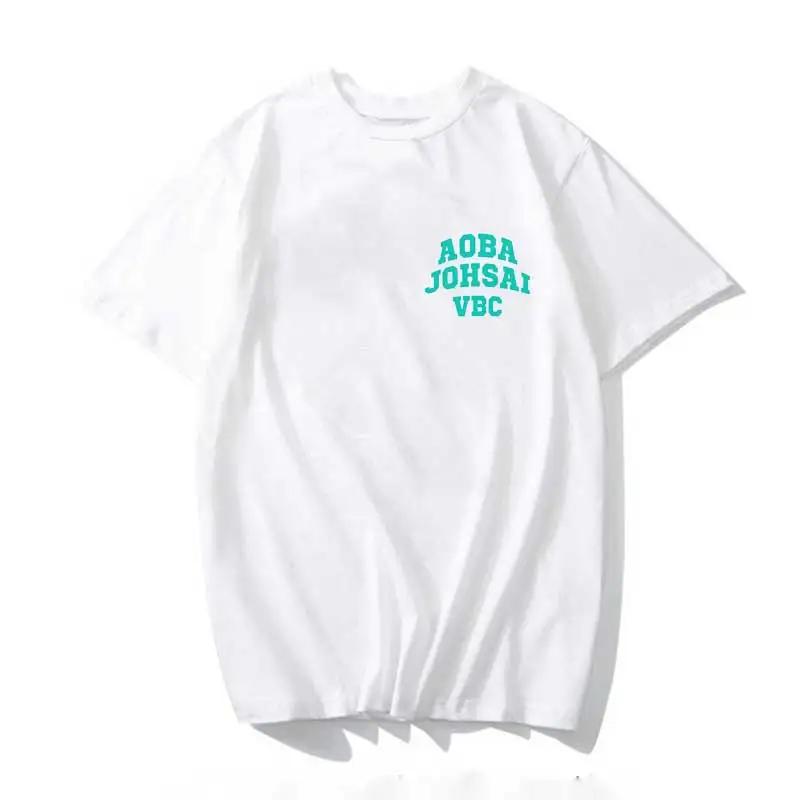 

Haikyuu Aoba Johsai VBC Uniform T Shirt Unisex Kawaii Summer Tops Cartoon Karate Graphic Tees Male Harajuku XXXXXL белый