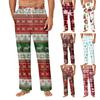 Men's Christmas Print Pocket Comfortable Casual Pants Home Sleep Pants