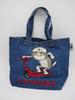 MAKERS Kumamine Denim Embroidered B4 Tote Bag, Work Cat D