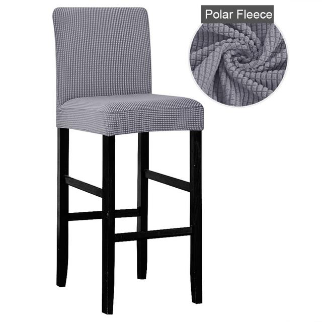 1/2/4/6 Pieces Velvet Fabric Bar Chair Cover Big Elastic High Stool Chair Protector Seat Case for Dining Room