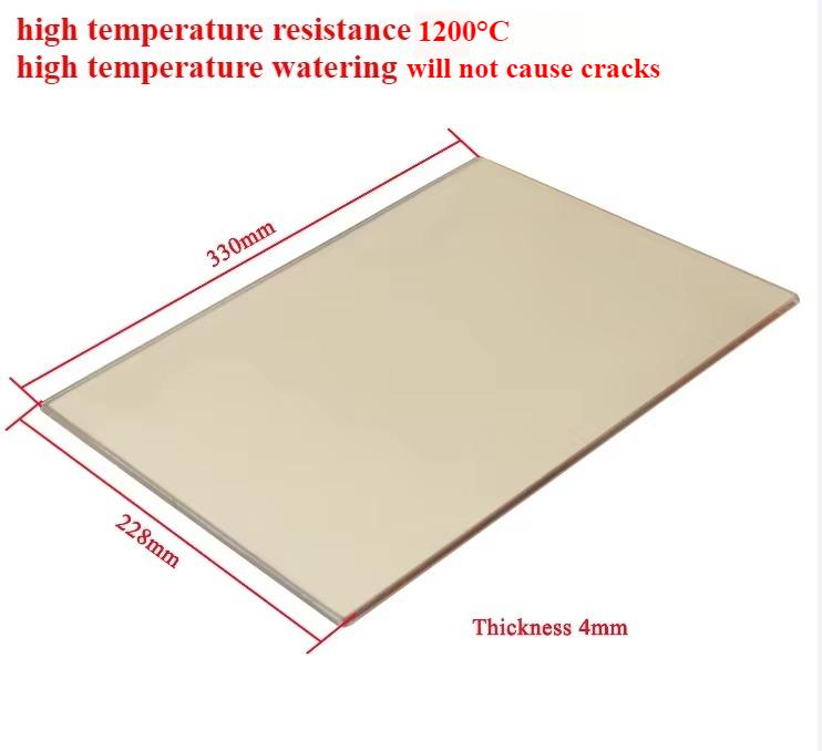 1 PZ Vetro porta camino stufa a legna ceramica microcristallina trasparente Resistente alle alte temperature Vetro spessore 4mm/5mm