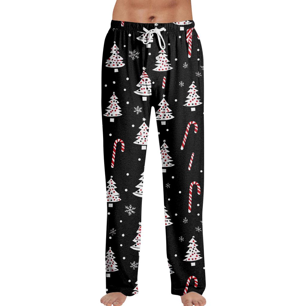 Anime Pajama Pants Sleepwear Casual Drawstring Elastic Waist Pants Comfy Straight Yoga Loose Trousers