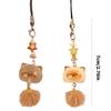 Cute Cat Key Lanyard Wrist Strap Phone Lanyard Cartoon Phone Charm Resin Texture Perfect for Bags Phones and Keys