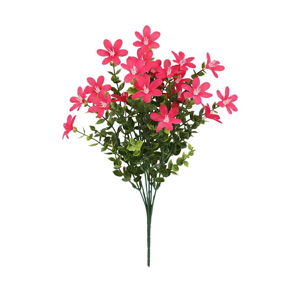 Multicolor Simulation Flower Silk Petals Faux Flower Desktop Ornament