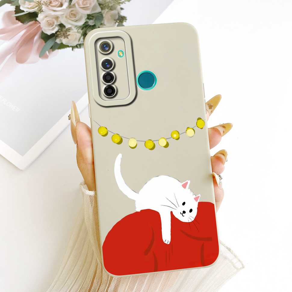 Shockproof Case For Realme 5 Pro Casing Popular Cute Rabbit Soft Matte Cover Realme5 Pro 5Pro RMX1971 RMX1973 Phone Case