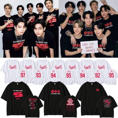 BTS WORLD TOUR 2026 T-SHIRT ARIRANG 100% COTONE Donna Uomo Unisex Regalo per Fan Oversize Y2k Manica Corta Abbigliamento Femminile Maschile