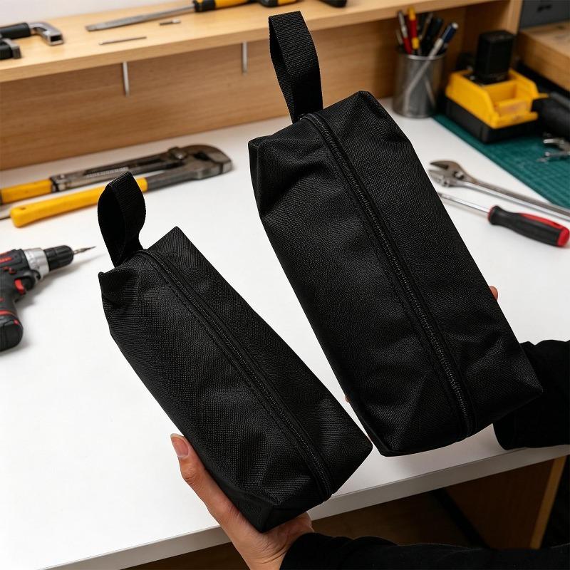 Small Canvas Cloth Hand-held Tool Bag Hardware Anti Drop Multifunctional Storage Organizing Bags Repair Kit Car Interior Storage
