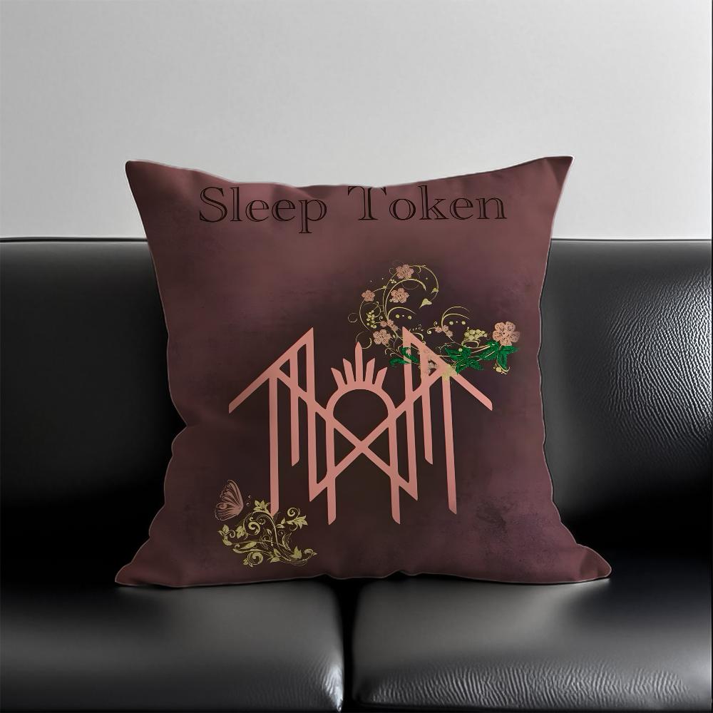 

Sleep Band T-Tokens Pillow Case Anti-dustmite Pillowcase Invisible zipper silky short plush Sofa cushion cover 16x16Inch