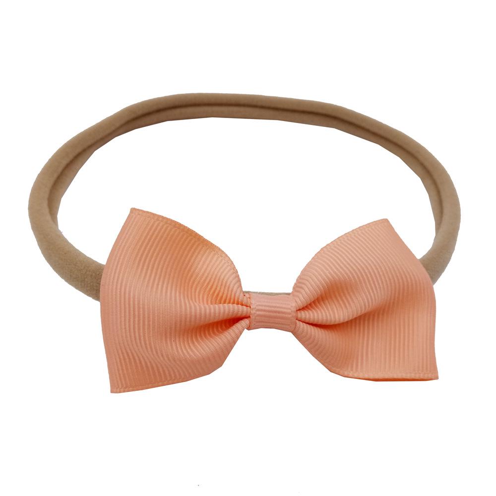

European & American Baby Bow Nylon Elastic Hair Band - Cute Infant Headwear Accessory