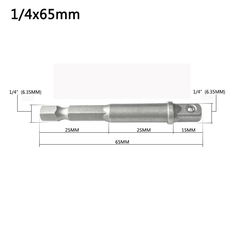 Druckluft-/Elektro-Schlagschrauber Steckschlüssel-Adapter: 1/4 Zoll Sechskant auf 3/8 Zoll / 1/2 Zoll Vierkant-Kopfverbinder.