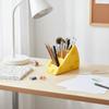 Cute Desktop Storage Rack 3 Grids Makeup Brush Bucket Stationery Organizer  Household